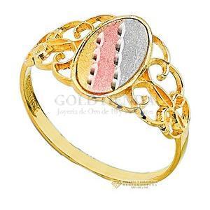 ANILLO FLOR 7 PETALOS BOTON 10K