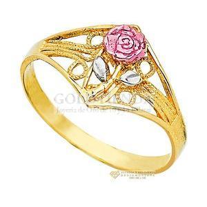 ANILLO FILIGRANA ROSA 10K