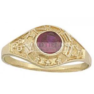 ANILLO GIRATORIO CORAZONES RUBI 10K
