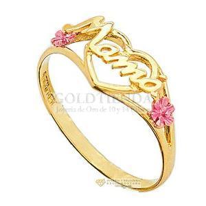 ANILLO MAMA 2 FLORES 10K