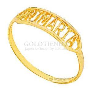 ANILLO PRIMARIA FAJITO N6 10K