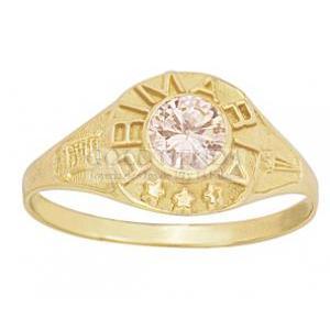 ANILLO PRIMARIA ROSA N8 10K