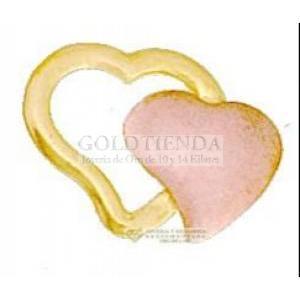 BROQUEL CORAZON BICOLOR 10K