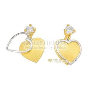 BROQUEL CORAZON COLGANTE DOBLE 10K